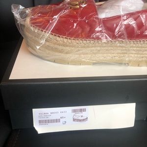 NWB Gucci Semi Pointed Espadrilles with Double G.